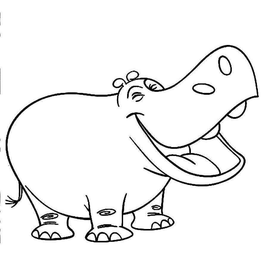 Baby Hippo Coloring Pages
 Hippopotamus Coloring Pages at GetColorings