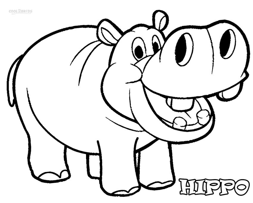 Baby Hippo Coloring Pages
 Printable Hippo Coloring Pages For Kids