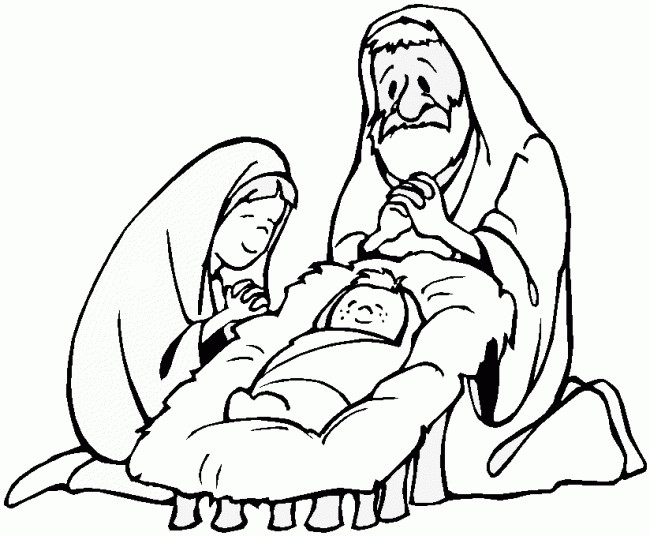 Baby Jesus Coloring
 Kid’s Coloring Pages
