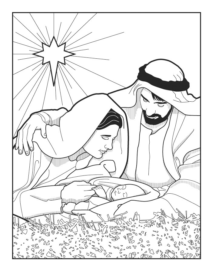 Baby Jesus Coloring
 Nativity Manger Colouring