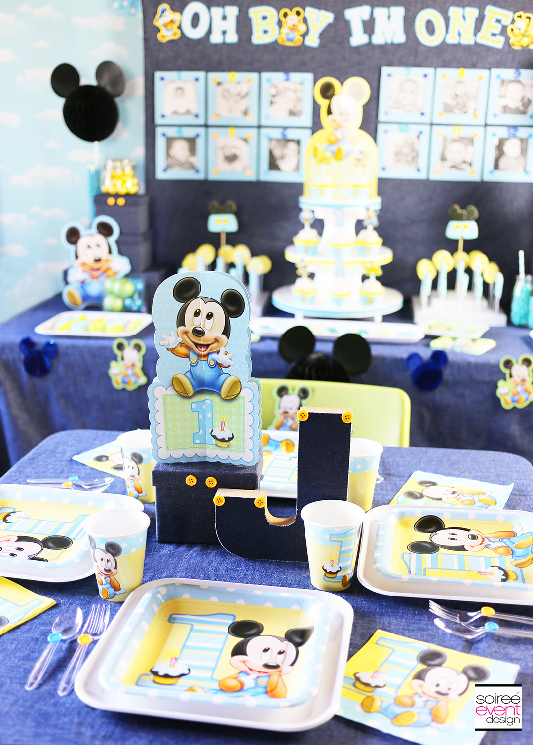 Baby Mickey Party
 Mickey Mouse First Birthday Party Ideas Soiree Event Design