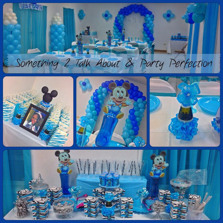 Baby Mickey Party
 Its a Boy Baby Mickey Baby Shower decor