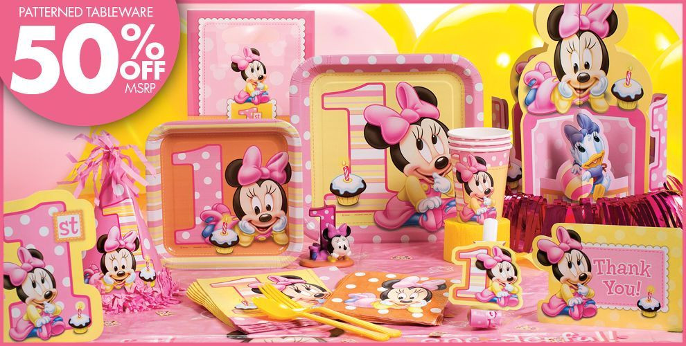Baby Minnie Mouse 1St Birthday Party Supplies
 Minnie Mouse 1st Birthday Party Supplies