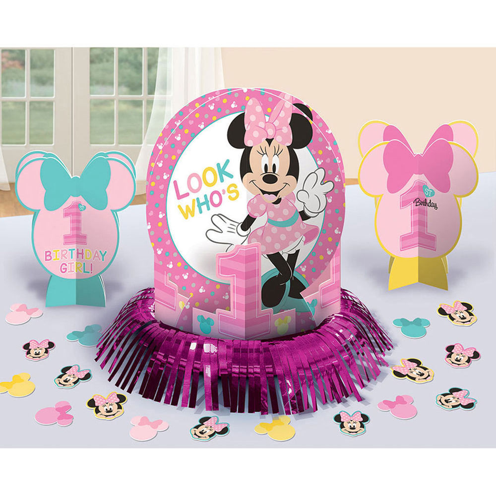 Baby Minnie Mouse 1St Birthday Party Supplies
 Disney Baby Minnie Mouse 1st Birthday Party Centerpiece