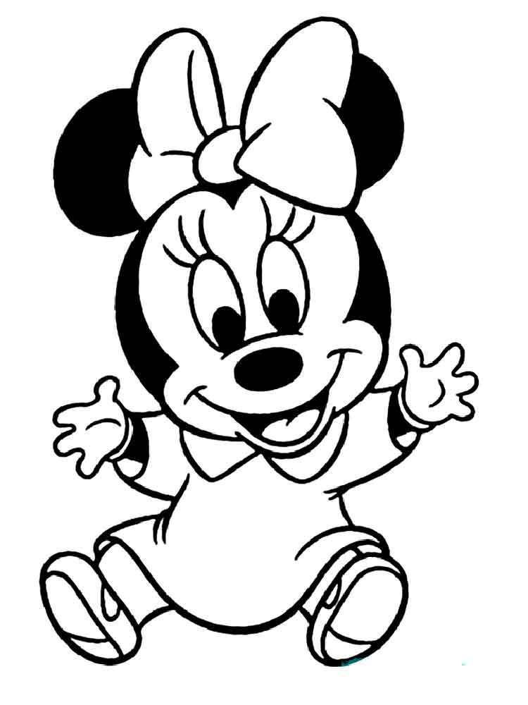 Baby Minnie Mouse Coloring Page
 Minnie Baby Coloring Pages 3 by Sean