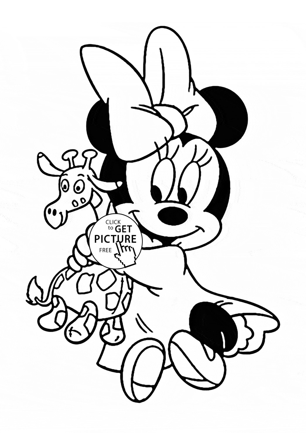 Baby Minnie Mouse Coloring Page
 Baby Minnie Mouse Clipart at GetDrawings