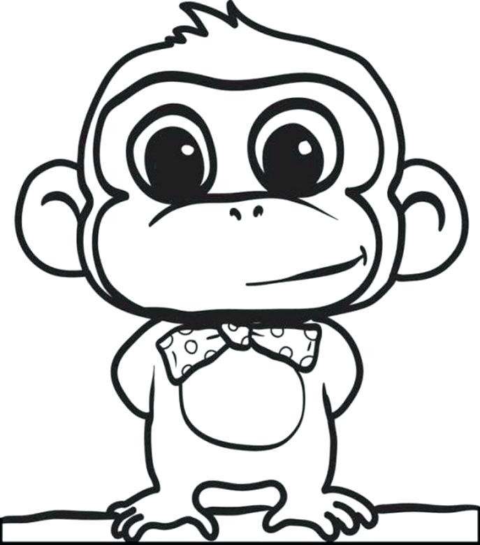 Baby Monkeys Coloring Pages
 Simple Monkey Coloring Pages at GetColorings