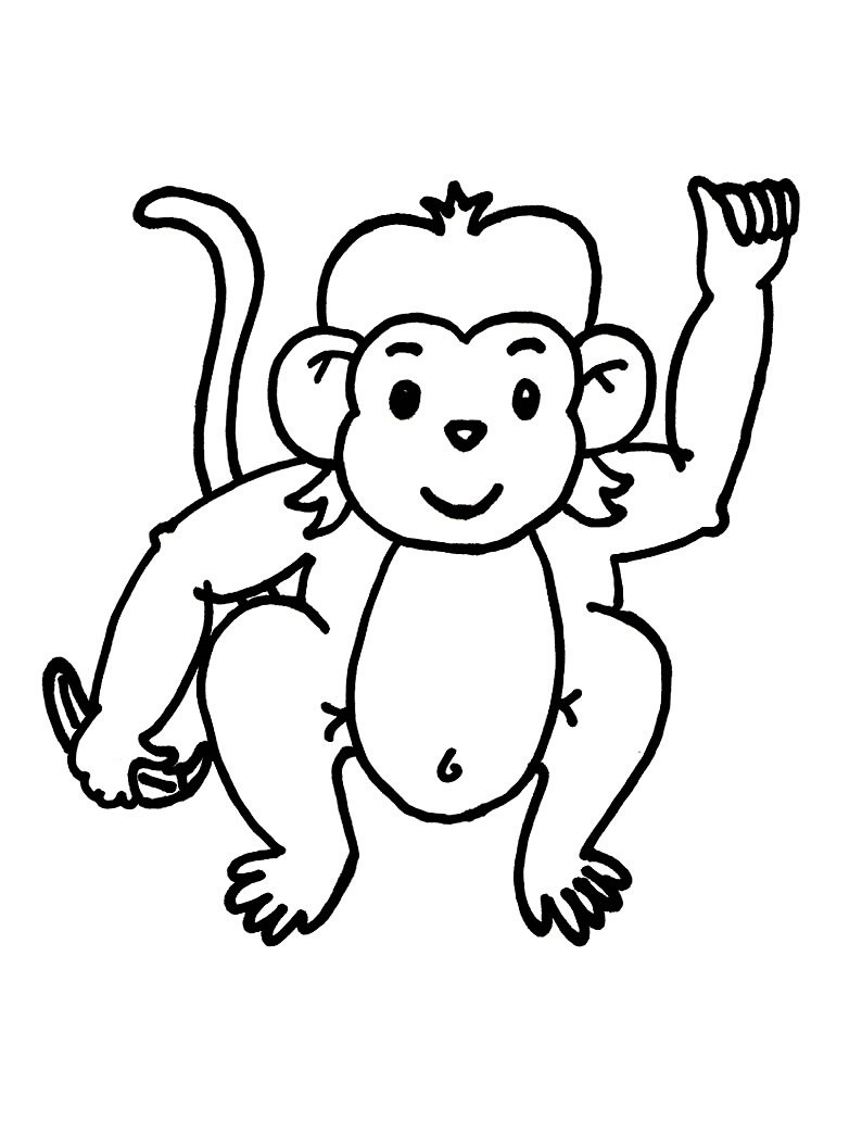 Baby Monkeys Coloring Pages
 Free Printable Monkey Coloring Pages For Kids