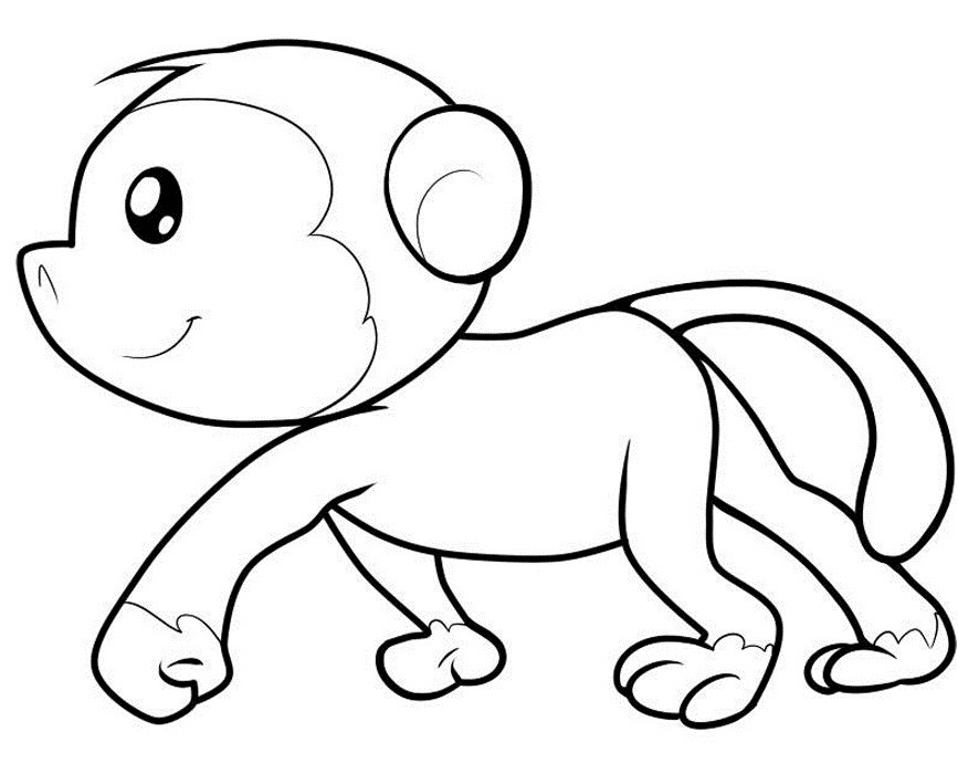 Baby Monkeys Coloring Pages
 Monkey Coloring Pages Printable