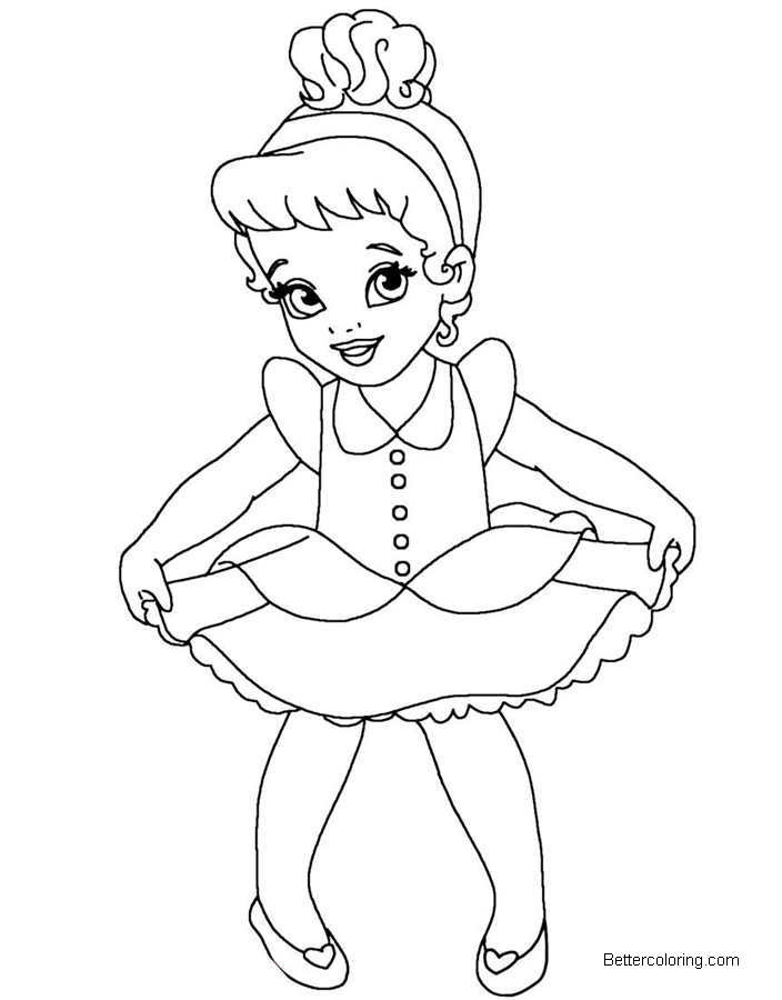 Baby Princess Coloring Page
 Disney Baby Princess Coloring Pages Black and White Free
