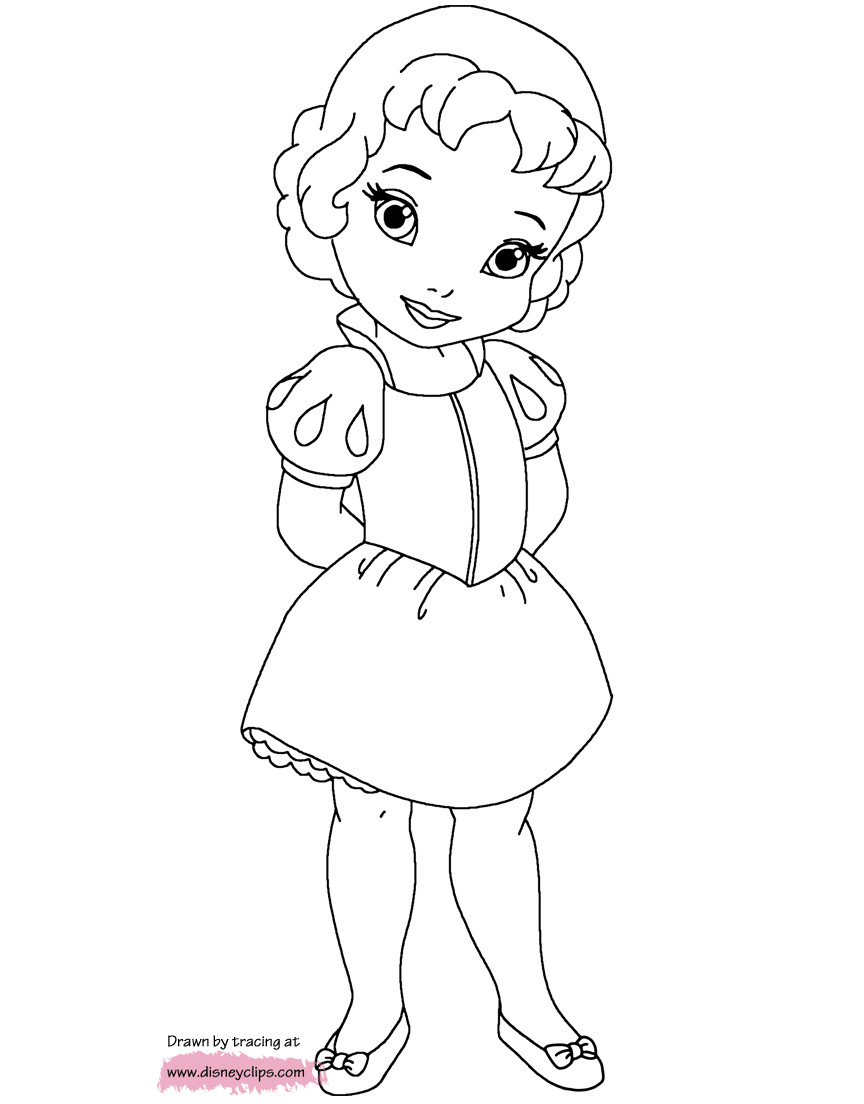 Baby Princess Coloring Page
 Baby Princess Belle Coloring Pages