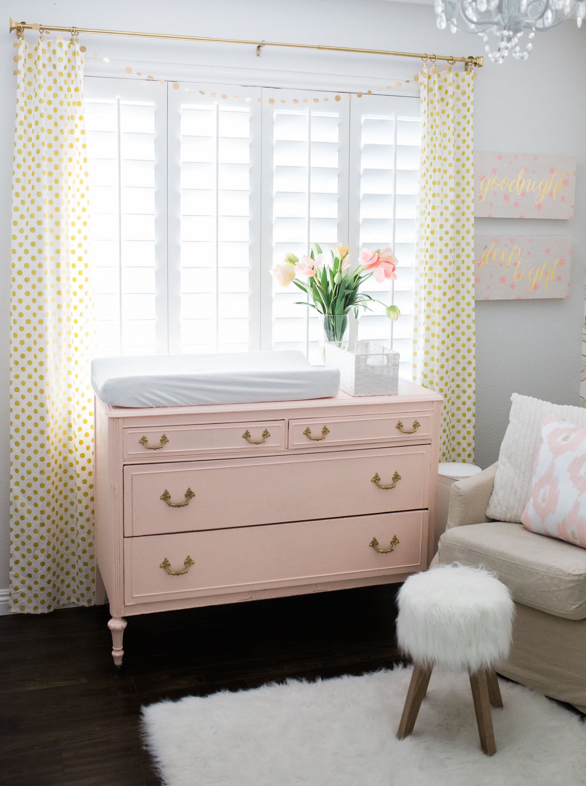 Baby Room Dresser
 Baby Girl Nursery Design Reveal