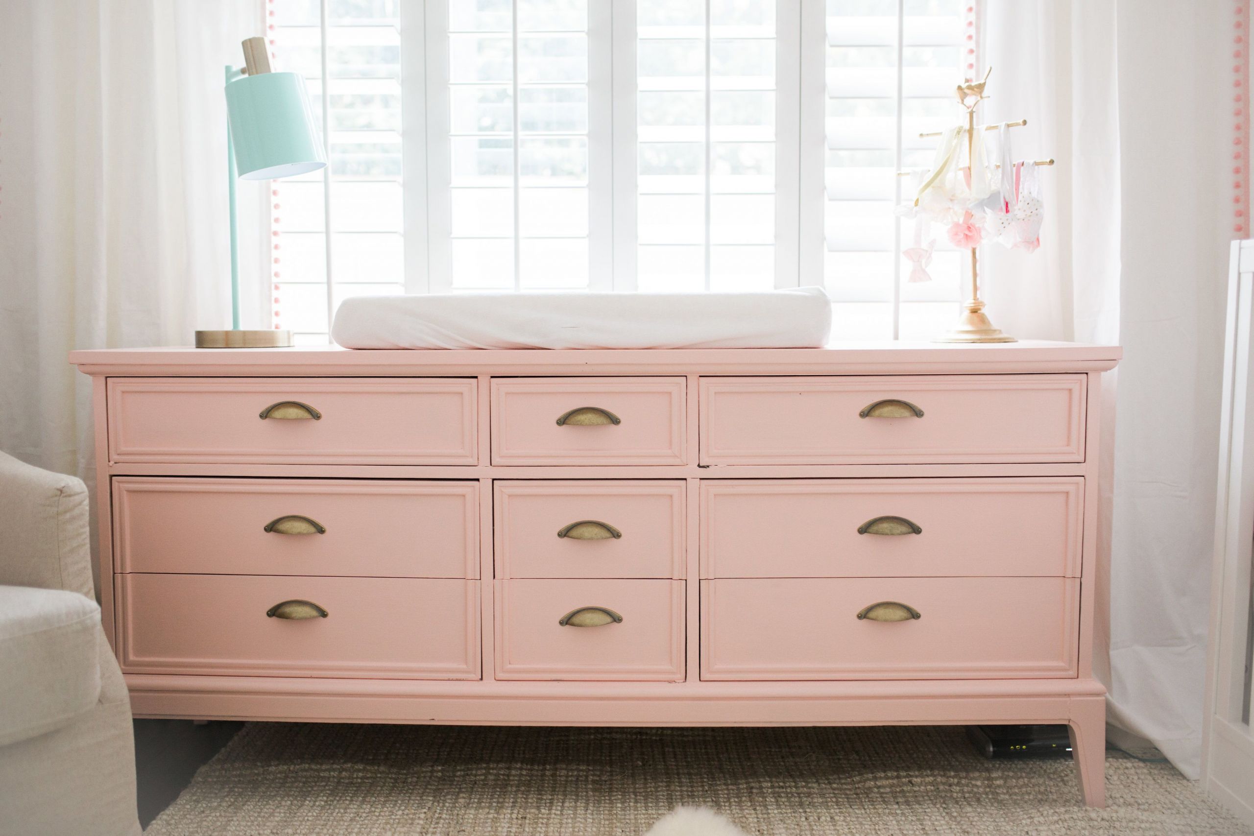 Baby Room Dressers
 Bright White & Pastel Baby Girl Nursery Reveal