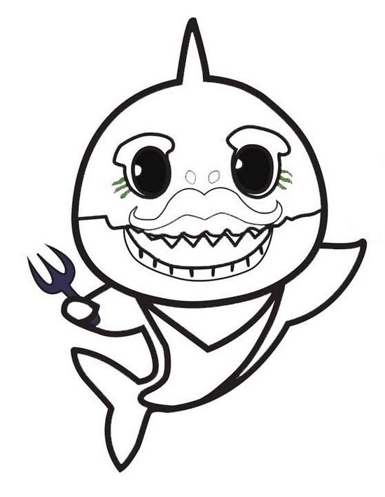 Baby Shark Coloring Pages Printable
 baby shark coloring and drawing page