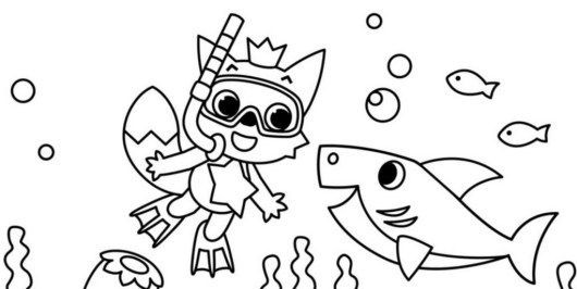 Baby Shark Coloring Pages Printable
 pinkfong and baby shark coloring sheet printable in 2019