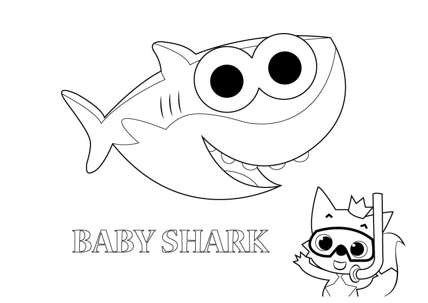 Baby Shark Coloring Pages Printable
 Baby shark coloring pages Coloring pages for kids