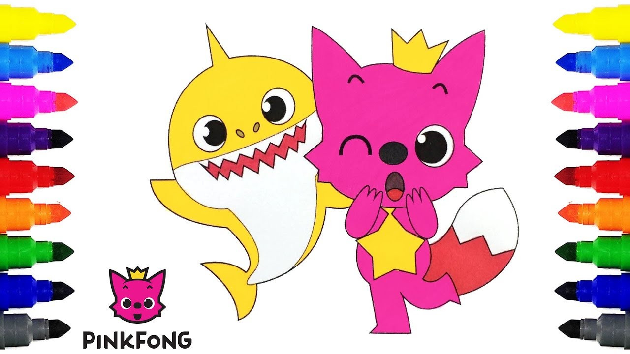 Baby Shark Coloring Pages Printable
 Pinkfong Baby Shark Coloring Pages for Kids