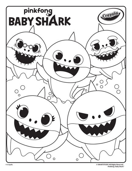 Baby Shark Coloring Pages Printable
 Baby Shark Coloring Page