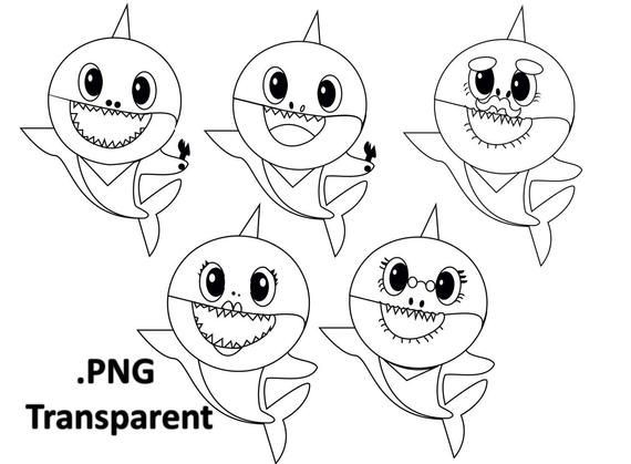 Baby Shark Coloring Pages Printable
 Baby Shark outline Use the printable outline for crafts