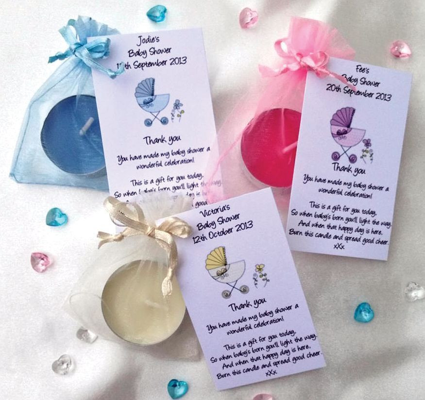 Baby Shower Candle Party Favors
 10 Personalised Baby Shower Favors Scented Candles