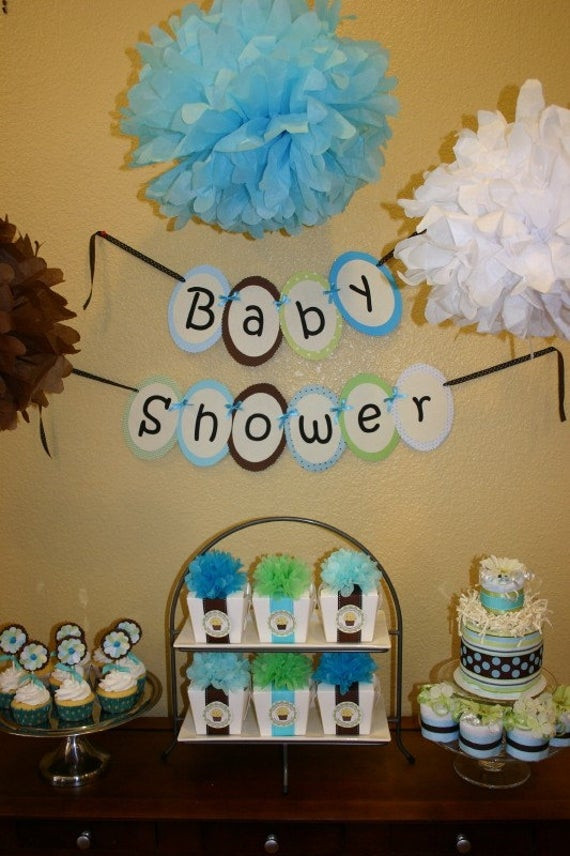 Baby Shower Decorating Ideas For Boys
 Baby Boy Shower Party Decoration Package Diaper Cake and