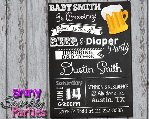 Baby Shower Diaper Party
 DIAPER PARTY INVITATION Couples Baby Shower Invitation