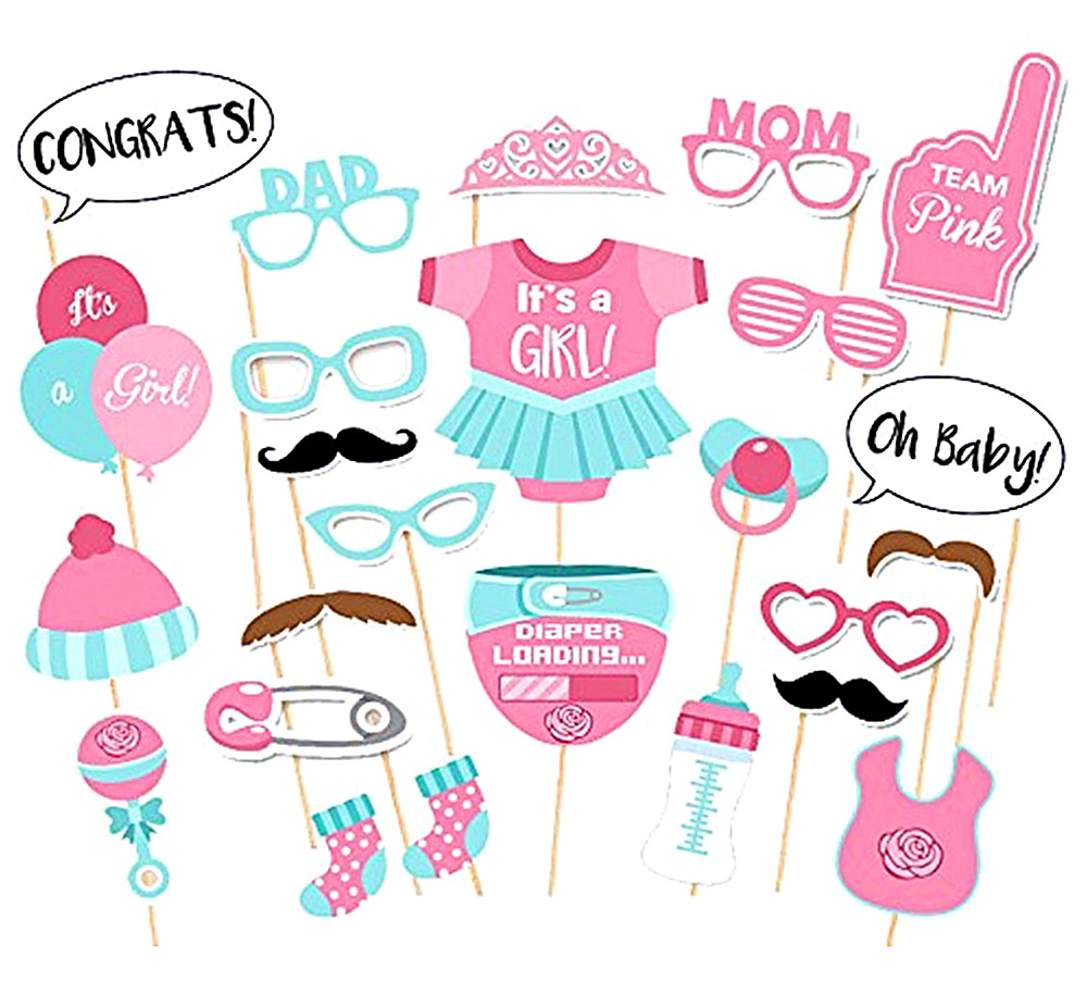Baby Shower Photo Booth Props Party City
 Peralng It s A Girl Decorations Party Baby Shower