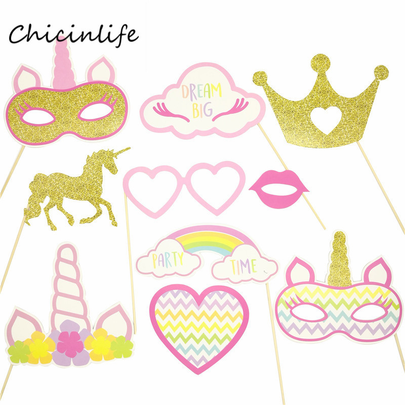 Baby Shower Photo Booth Props Party City
 Aliexpress Buy Chicinlife 10pcs lot Unicorn theme
