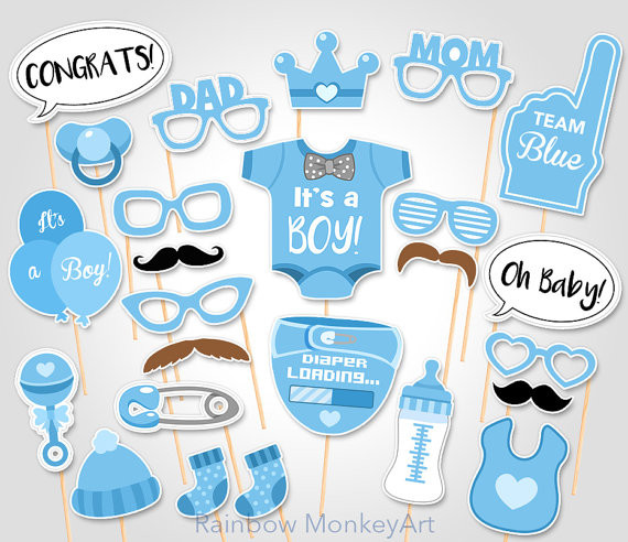 Baby Shower Photo Booth Props Party City
 The 12 Most Beautiful Boy Baby Shower Party Supplies
