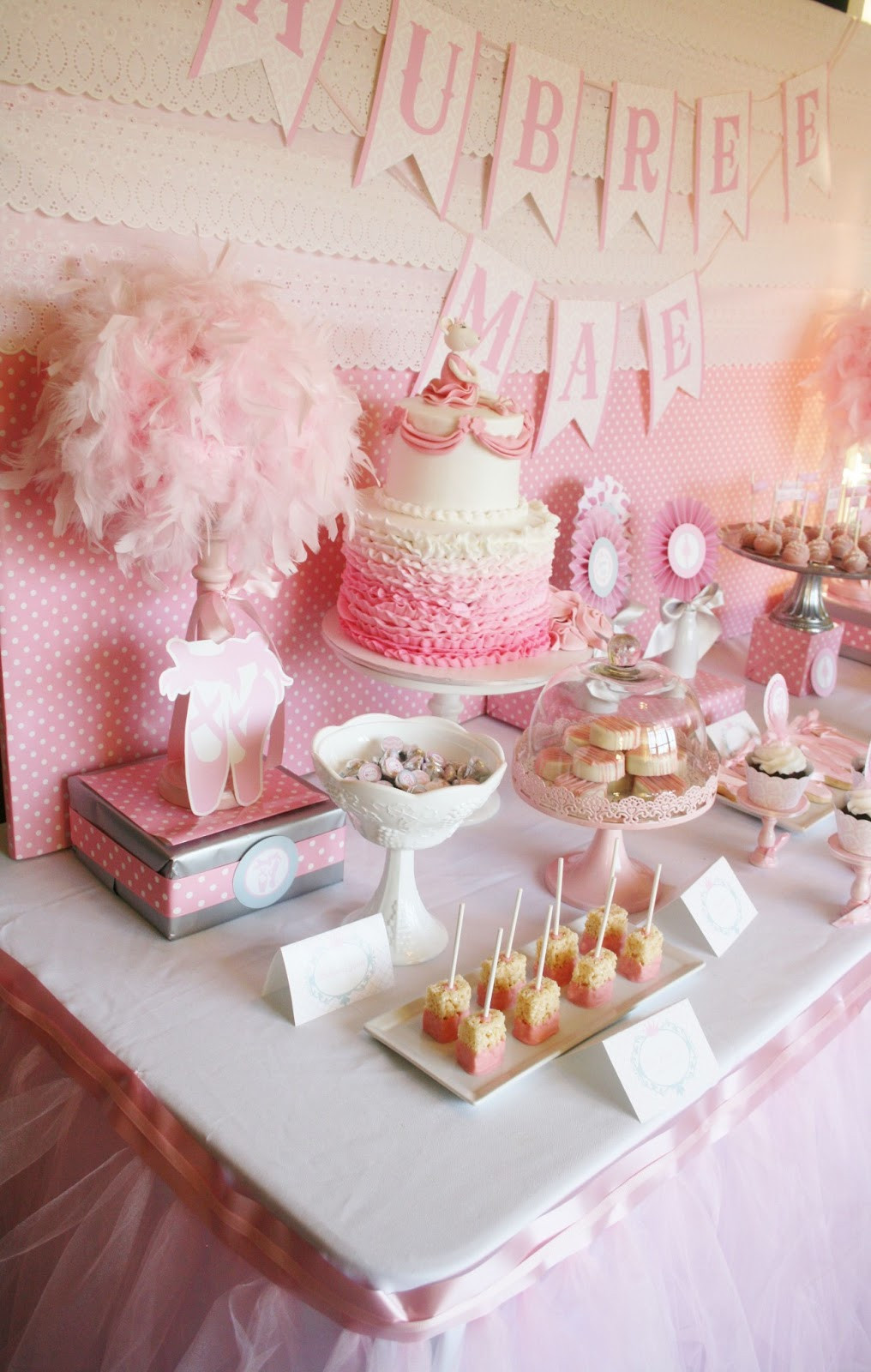 Baby Shower Table Decor
 And Everything Sweet Ballerina Baby Shower Dessert Table