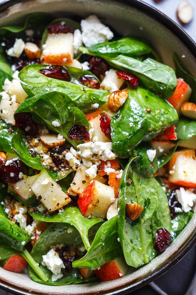Baby Spinach Salad Recipes
 Apple Feta Spinach Salad Recipe — Eatwell101