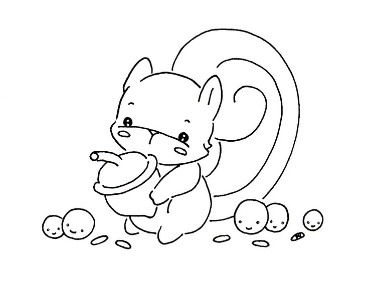 Baby Squirrel Coloring Pages
 Sliekje s cute Stuff Little squirrel digistamp