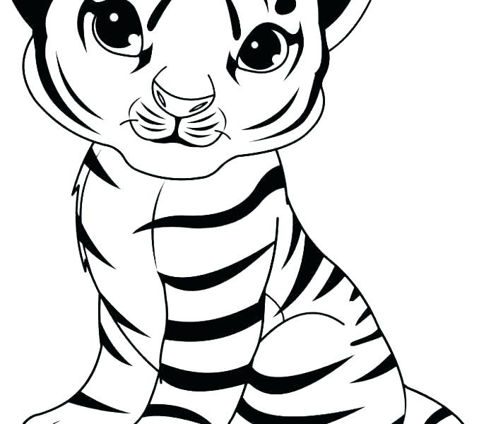 Baby Tiger Coloring Pages
 Cute Baby Tiger Coloring Pages at GetColorings