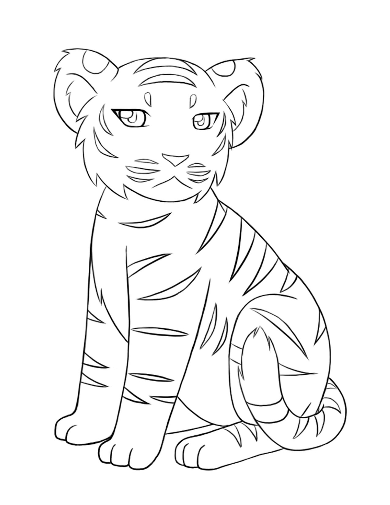 Baby Tiger Coloring Pages
 Free Printable Tiger Coloring Pages For Kids