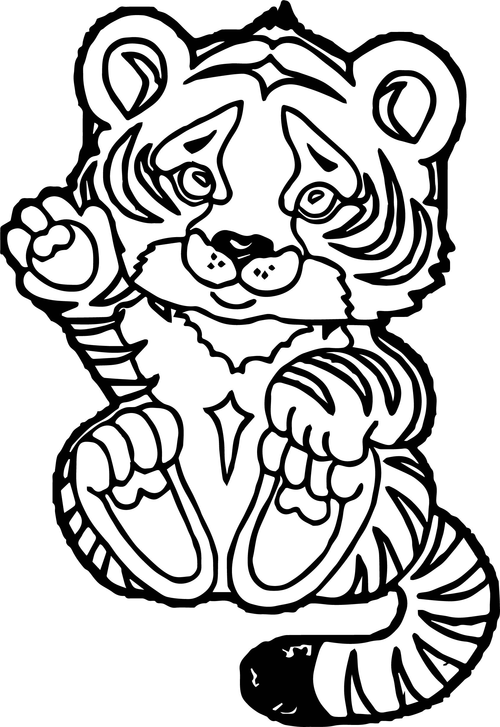 Baby Tiger Coloring Pages
 Tiger Baby Coloring Page