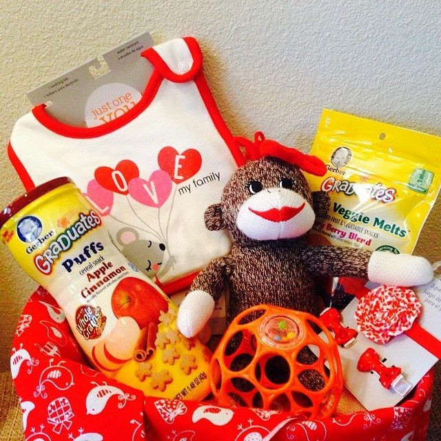 Baby Valentines Gifts
 Awe This precious little Valentines basket was for a 1