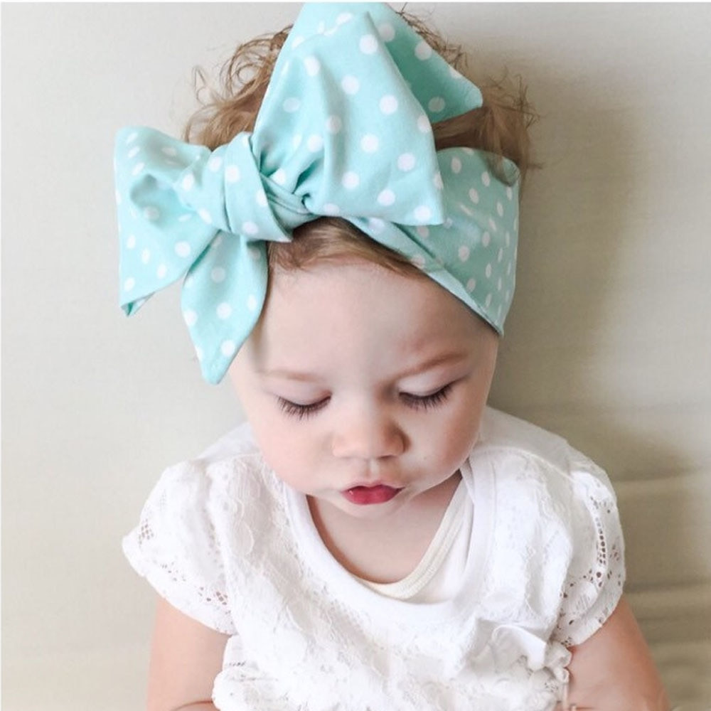 Baby With Big Hair
 summer dot big hair head band bows wrap cute accessories