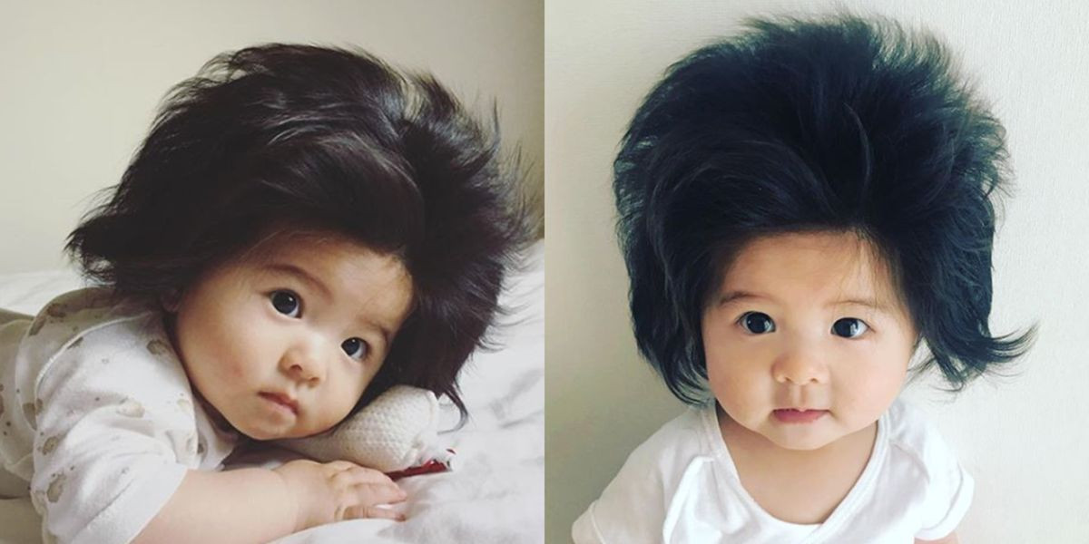 Baby With Big Hair
 Baby Chanco s Hair Has Already Made Her an Instagram Celebrity