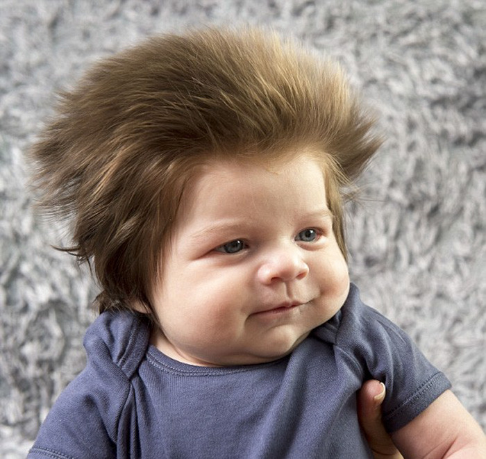 Baby With Big Hair
 Meet 2 Month Old Baby With The Craziest Bouffant Hair Ever