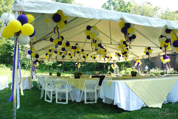 Bachelor Graduation Backyard Party Decorating Ideas
 A Purple & Gold Graduation Party