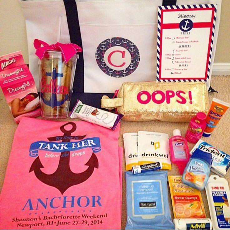 Bachelorette Party Goodie Bag Ideas Beachy
 25 cute Bachelorette t bags ideas on Pinterest