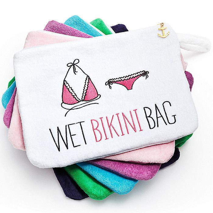 Bachelorette Party Goodie Bag Ideas Beachy
 Waterproof Wet Bikini and Swimsuit Bag White