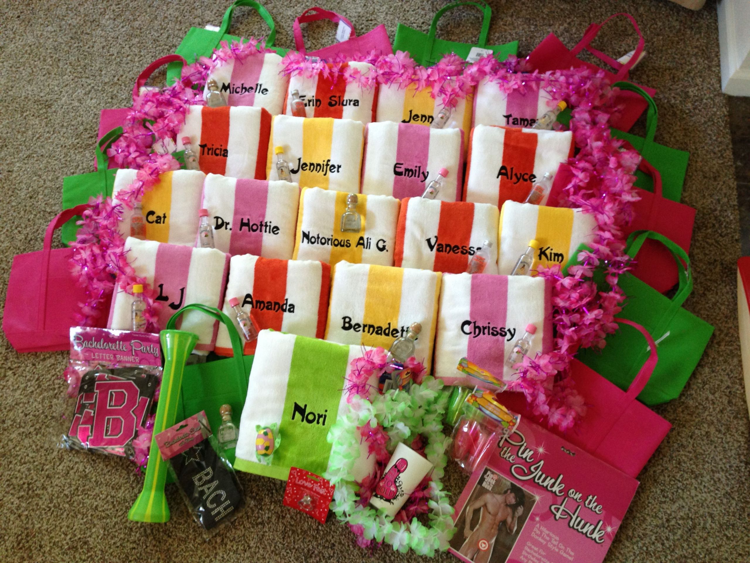 Bachelorette Party Goodie Bag Ideas Beachy
 Gift bag essentials for the beach house bachelorette