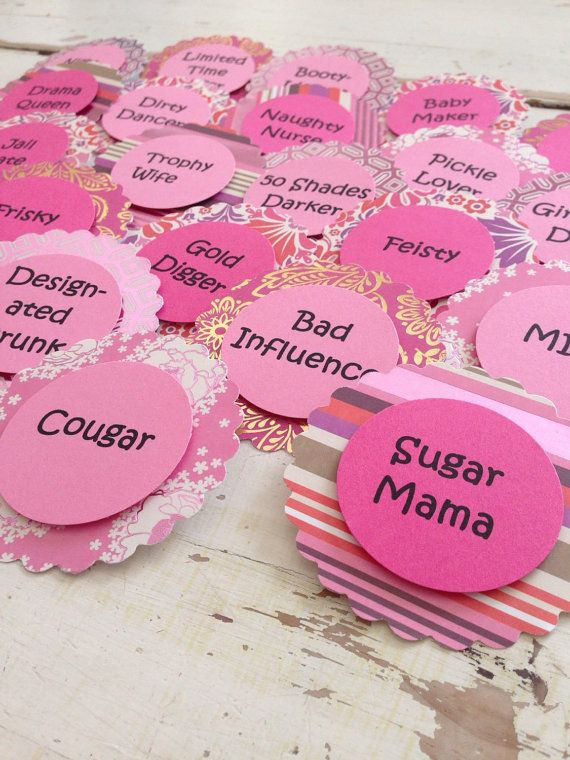 Bachelorette Party Name Ideas
 Bachelorette Party Brooch Pins Nick Name Tags by