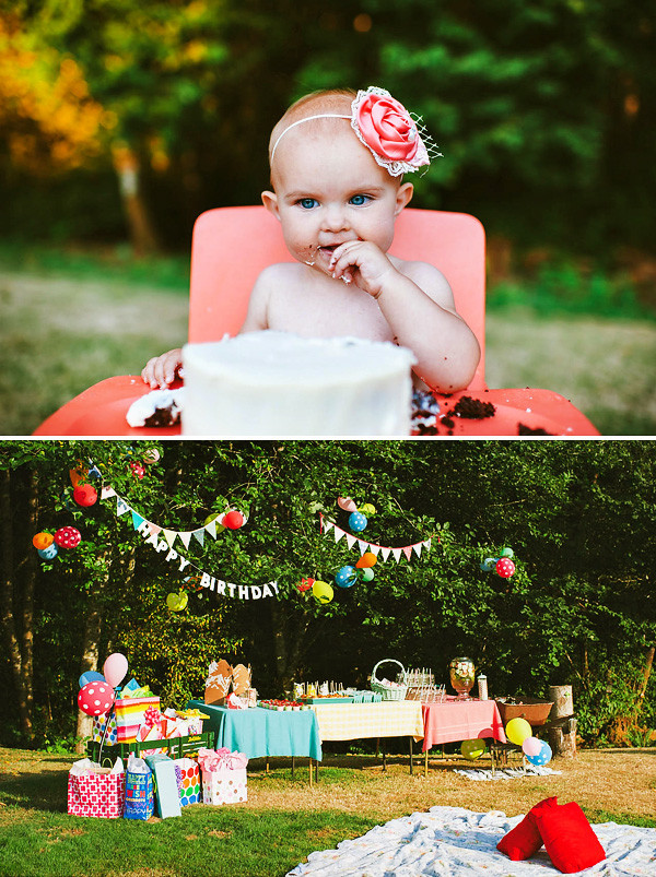 Backyard 1St Birthday Party Ideas
 FUN & Colorful Backyard First Birthday Hostess with