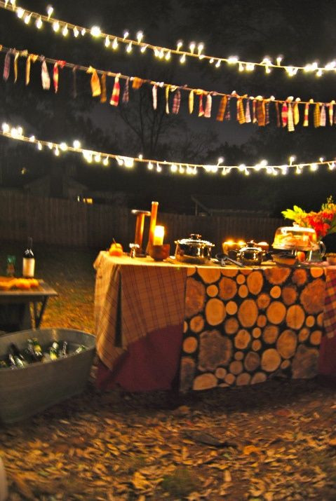 Backyard Bonfire Party Ideas
 Outdoor Fireside Party Tablescape love this for a fall