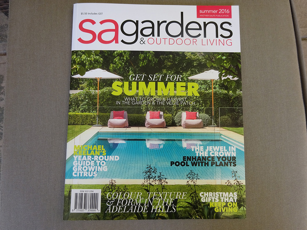 Backyard Living Magazine
 Featured in SA Gardens & Outdoor Living Magazine Summer