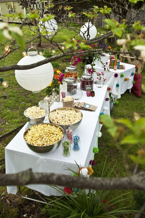 Backyard Party Decorating Ideas Pinterest
 outdoor party themes Outdoor Movie Night