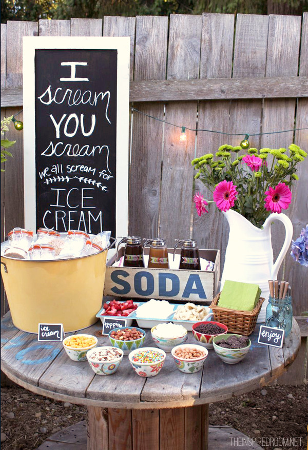 Backyard Summer Party Decorating Ideas
 Backyard Ice Cream Party Summer Fun The Inspired Room