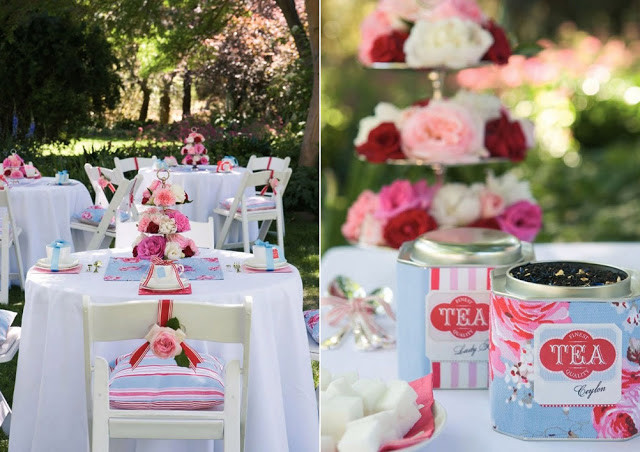 Backyard Tea Party Decorating Ideas
 Falling Leaves 25th afternoon tea party